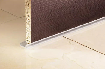 Plinth Profiles for kitchen boards. It is used to seal furniture boards and as a protection against moisture.