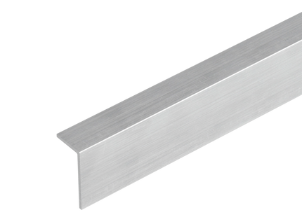 PVC Angle Profile 20 × 20 × 1.1 mm – Gloss Silver – 2.75 m