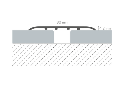 Aluminium Door Threshold Strip Anodised Silver 80mm x 1000mm
