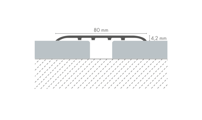 Aluminium Door Threshold Strip Anodised Silver 80mm x 1000mm