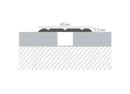 Aluminium Door Threshold Strip Anodised Silver 40mm x 1000mm