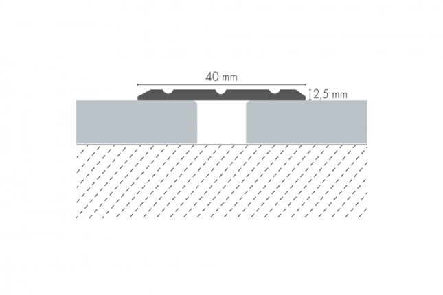 Aluminium Door Threshold Strip Anodised Silver 40mm x 1000mm