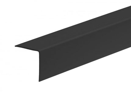 PVC Corner Trim 90° Black 2.75 Meter Plastic Equal Edge Protector