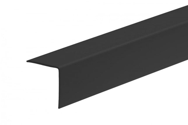 PVC Corner Trim 90° Black 2.75 Meter Plastic Equal Edge Protector