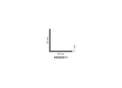 PVC Angle Profile 20 × 20 × 1.1 mm – Matt Mahogany – 2.75 m