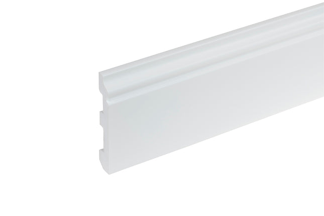 Polystyrene Skirting Board White 79x12,9mm L=2,44m Mat