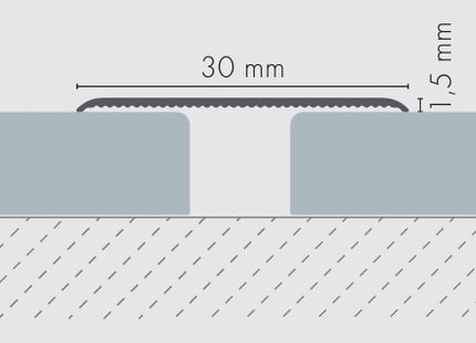 Self Adhesive Aluminium Door Threshold Strip Silver 30mm x 930mm