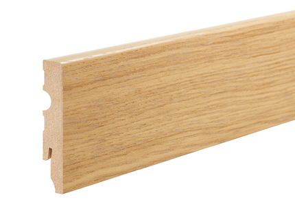 MDF Skirting Board Bavarin Wood 80x13mm L= 2.20m Semi-Matt Laminated