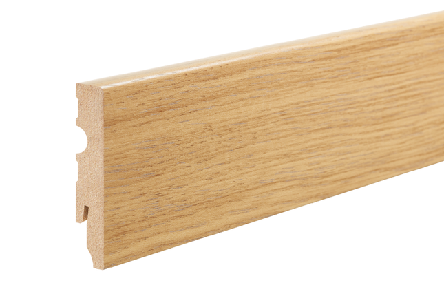 MDF Skirting Board Bavarin Wood 80x13mm L= 2.20m Semi-Matt Laminated