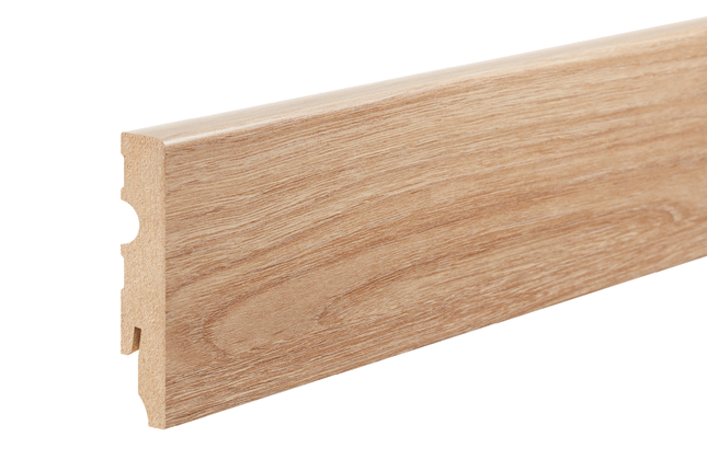 MDF Skirting Board Victorian Wood 80x13mm L= 2.20m Semi-Matt Laminated