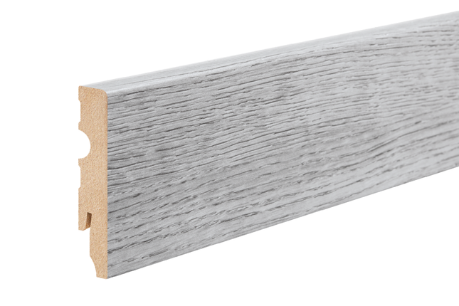 MDF Skirting Board Greywick 80x13mm L= 2.20m Semi-Matt Laminated