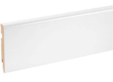 MDF Skirting Board White 100x16mm L=2.20m Semi-Matt Laminated - NEW
