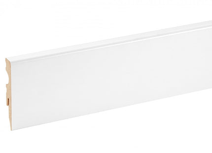 MDF Skirting Board White 58x14.5mm L= 2.20m Semi-Matt