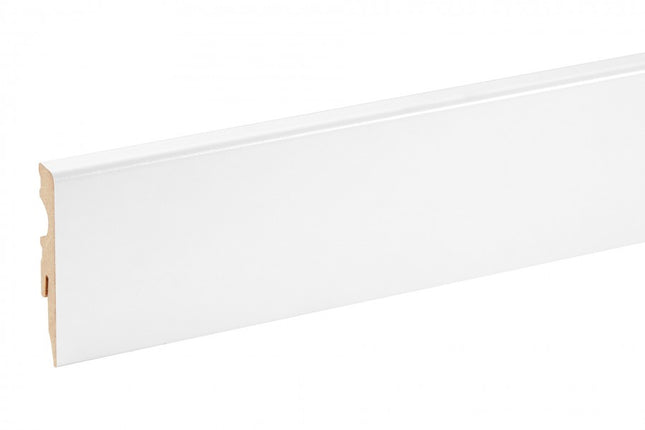MDF Skirting Board White 58x14.5mm L= 2.20m Semi-Matt