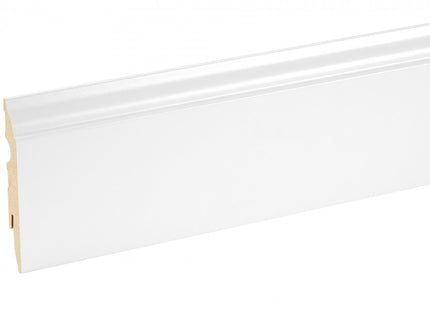 MDF Skirting Board White 82x13mm L=2.20m Semi-Matt Laminated (Copy)