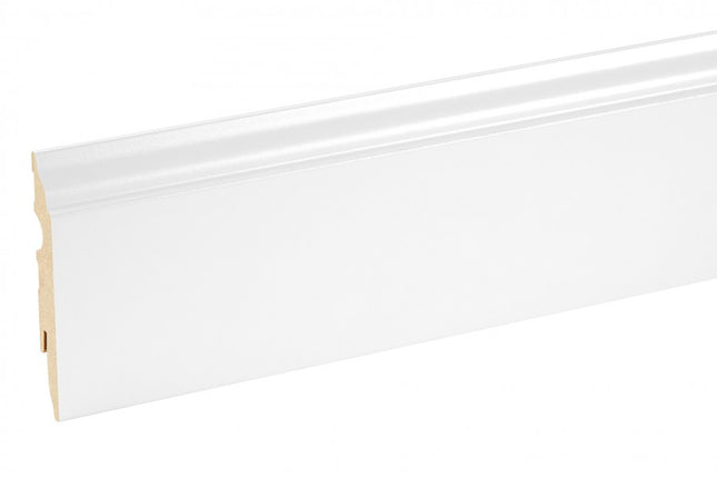MDF Skirting Board White 82x13mm L=2.20m Semi-Matt Laminated (Copy)