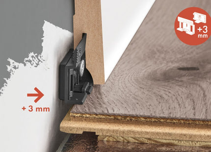 MDF Skirting Board White 58x14.5mm L= 2.20m Semi-Matt
