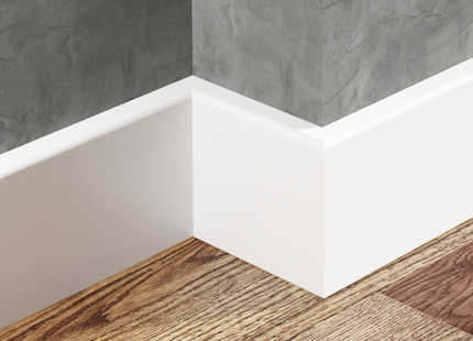 PVC Skirting Board Black 80x15mm L= 2.20m Matt Laminated - NEW