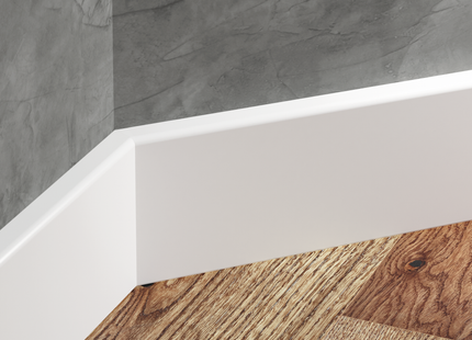 PVC Skirting Board Black 80x15mm L= 2.20m Matt Laminated - NEW