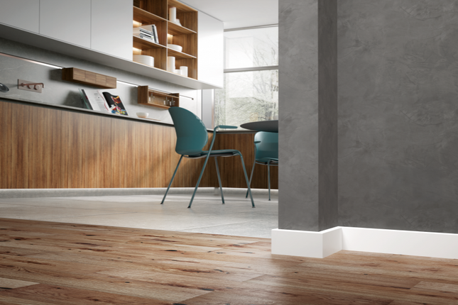 Status Line Skirting Board Cashmere Gray 100x15mm L= 2.20m Semi-Matt Laminated - NEW