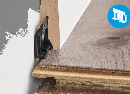MDF Skirting Board White 90x16mm L=2.20m Semi-Matt Laminated - NEW
