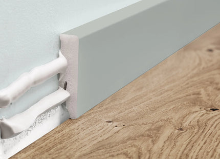 EARTH Line Skirting board 80x14mm Dark Grey Semi-Matt Veneer 2.20m