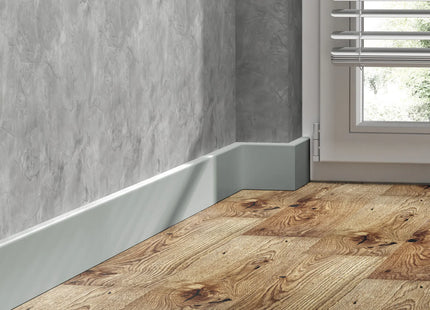 EARTH Line Skirting board 80x14mm Dark Grey Semi-Matt Veneer 2.20m