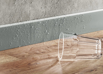 EARTH Line Skirting board 80x14mm Dark Grey Semi-Matt Veneer 2.20m