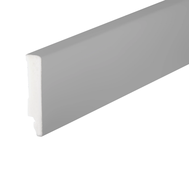 EARTH Line Skirting board 80x14mm Dark Grey Semi-Matt Veneer 2.20m