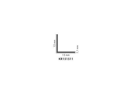 PVC Angle Profile 15 × 15 × 1.1 mm – Matt Wenge – 2.75 m