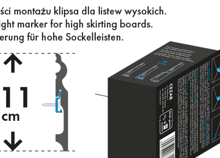 Klips+podkładka do montażu listew przypodłogowych