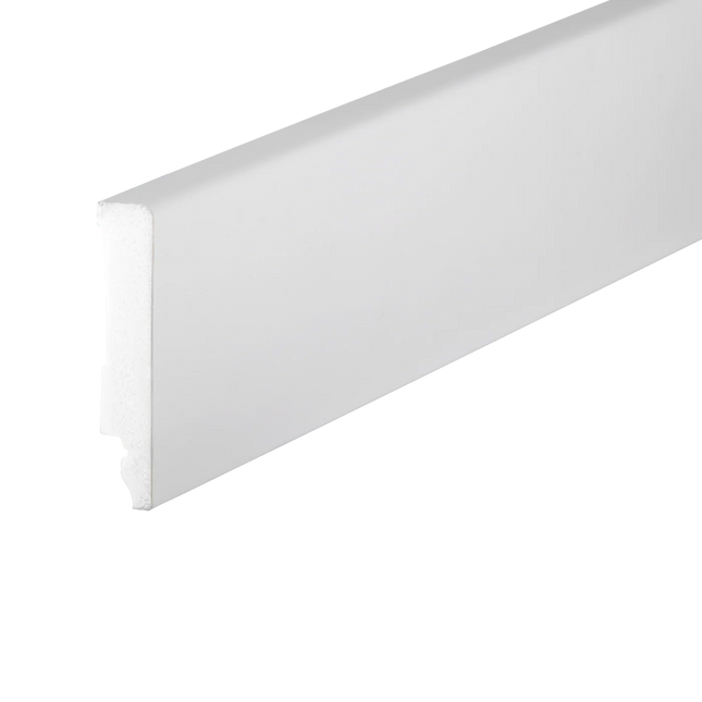 EARTH Line Skirting board 80x14mm Light Grey Semi-Matt Veneer 2.20m
