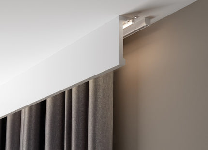 Curtain Profiles with Light Blocker 40x100mm L= 2,44m Matt