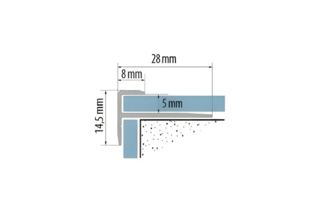 LVT 5mm Stair Nosing L=90cm Vinyl Flooring Stair Edge Profile Trim