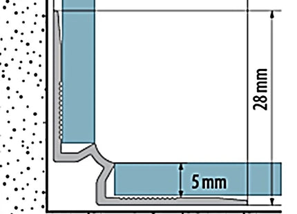 LVT 5mm Inner Stair Nosing L=90cm Vinyl Flooring Stair Edge Profile Trim