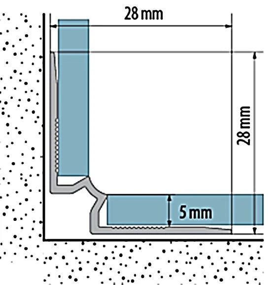 LVT 5mm Inner Stair Nosing L=90cm Vinyl Flooring Stair Edge Profile Trim