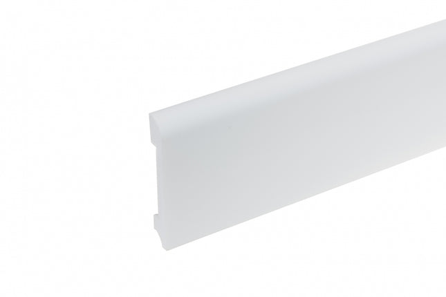 Polystyrene Skirting Board White 78x13mm L=2,44m Mat