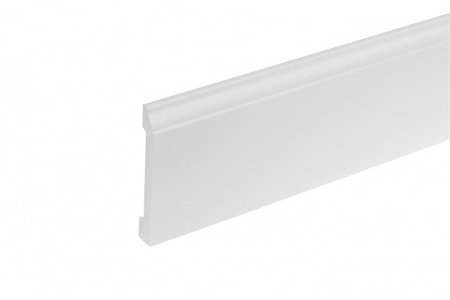 Polystyrene Skirting Board White 81x12mm L=2,44m Mat