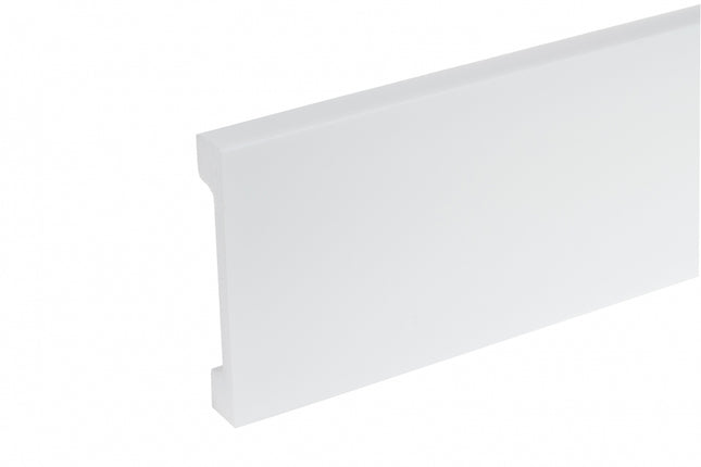 Polystyrene Skirting Board White 99x16mm L=2,44m Matt