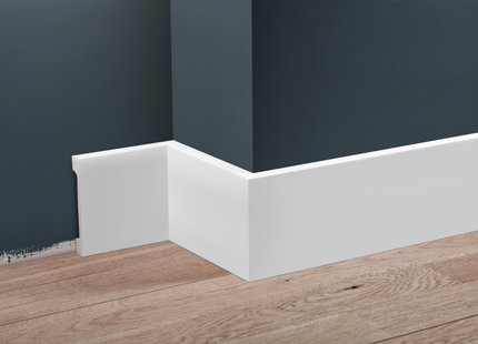Polystyrene Skirting Board White 99x16mm L=2,44m Matt