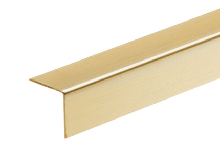 PVC Corner Trim 90° Gold Brushed 2.75 Meter Plastic Equal Edge Protector