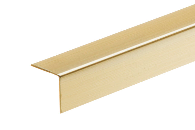 PVC Corner Trim 90° Gold Brushed 2.75 Meter Plastic Equal Edge Protector