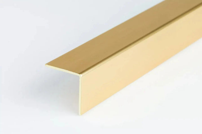 PVC Corner Trim 90° Gold 2.75 Meter Plastic Equal Edge Protector