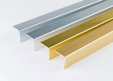 PVC Corner Trim 90° Gold 2.75 Meter Plastic Equal Edge Protector