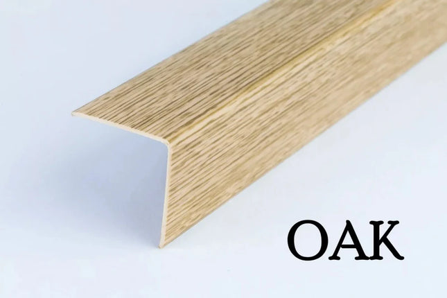 PVC Corner Trim 90° Wood Effect 2.75 Meter Plastic Equal Edge Protector