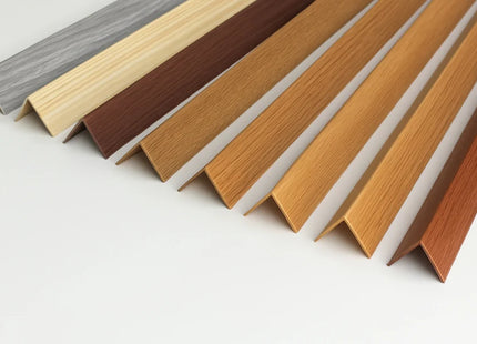 PVC Corner Trim 90° Wood Effect 2.75 Meter Plastic Equal Edge Protector