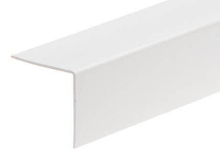 PVC Corner Trim 90° White 2.75 Meter Plastic Equal Edge Protector
