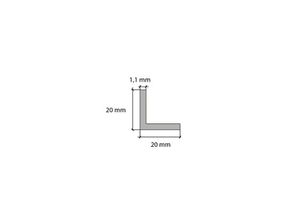 PVC Corner Trim 90° Gold 2.75 Meter Plastic Equal Edge Protector