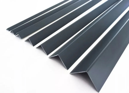 PVC Corner Trim 90° Anthracite 2.75 Meter Plastic Equal Edge Protector