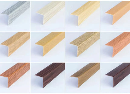 PVC Corner Trim 90° Wood Effect 2.75 Meter Plastic Equal Edge Protector